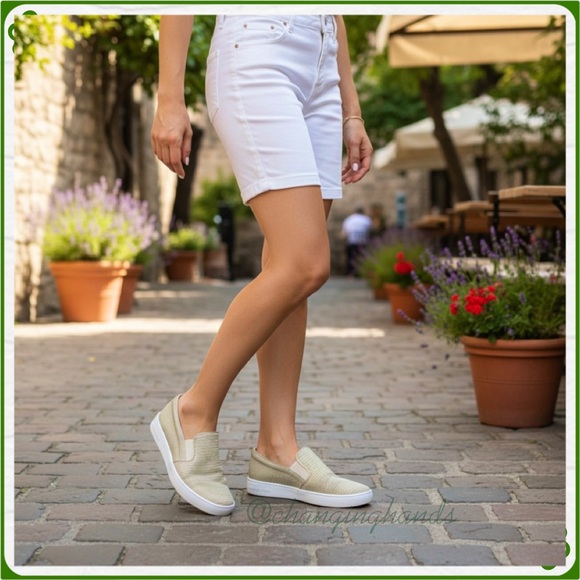 Michael Kors Keaton Slip-On Gold Sneakers - Picture 2 of 13